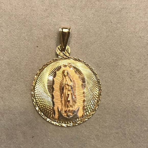 14 KT Gold Lady of Guadalupe Pendant
